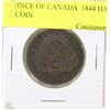 Image 1 : P) PROVINCE OF CANADA  1844 HALF PENNY COIN