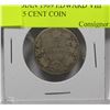 Image 1 : J) CANADIAN 1909 EDWARD VIII SILVER 25 CENT COIN