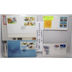 S)14 FIRST DAY COVERS UN,USA,CANADA 1955-2008