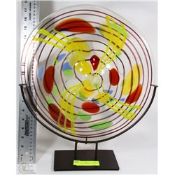 DECORATED GLASS ACCENT PIECE