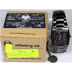 NEW INFANTRY CO. DUAL TIME 2 MOVEMENTS DATE QUARTZ