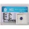 Image 1 : TRP23 NATURAL BLUE SAPPHIRE 5.65 CT WITH COA