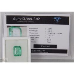 TRP11 EMERALD 5.80CT WITH COA