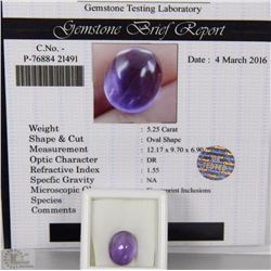 TRP19 AMETHYST 5.25CT WITH COA
