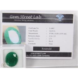 TRP33 EMERALD 14.05CT WITH COA