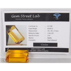 TRP35 CITRINE 69.40CT WITH COA