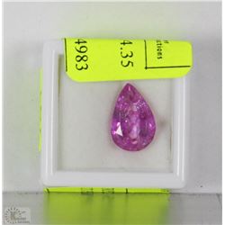 TRP53 NATURAL RED CHRYSTAL 4.35 CT PEAR CUT