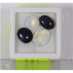 TRP57 BLACK OPAL & MOON LIGHT GEMSTONE 17.00CT