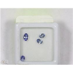 TRP55 NATURAL TANZANITE LIGHT BLUE 4 PIECES