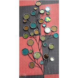METAL MULTI COLORED MIRROR WALL HANGING 42" TALL