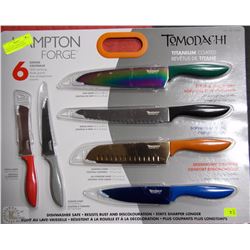 NEW SET OF 6 TOMODACHI HAMPTON FORGE TITANIUM