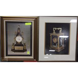 LOT OF 2 FRAMED AND MATTED PICTURES OF ANTIQUE