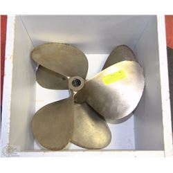 TWO BRASS PROPELLERS - 16" X 14.5" X 1.25"