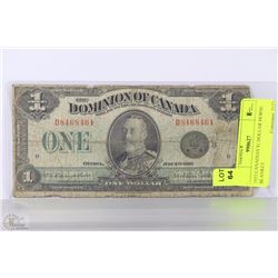 1923 CANADIAN $1 DOLLAR HORSE BLANKET