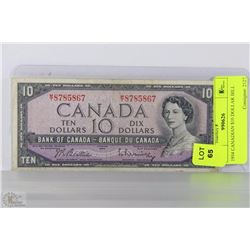 1954 CANADIAN $10 DOLLAR BILL