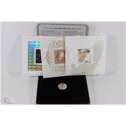 CANADA MILLENIUM 3 SOUVENIR SHEETS AND COIN -