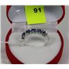 Image 1 : #9-NATURAL SAPPHIRE .925 SILVER SIZE 6 RING