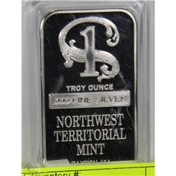NORTHWEST TERRITORIAL 1-OZ SILVER BAR