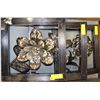 Image 1 : 3PC METAL ART FLOWERS SET