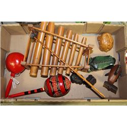 FLAT OF MUSICAL INSTRUMENTS INCL. XYLAPHONE,