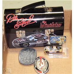 DALE EARNHARDT TIN LUNCH KIT, BELT BUCKLE, TEAM