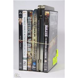 LOT OF 10 DVD WAR AND NAZI MOVIES INCLUDING WORLD