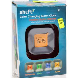 SHIFT3 FOUR COLOUR CHANGING LCD ALARM CLOCK