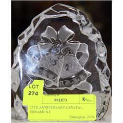 25TH ANNIVERSARY CRYSTAL ORNAMENT