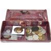 Image 1 : BAKELITE CONTAINER FILLED WITH COLLECTION OF COINS