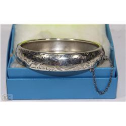 VINTAGE FLORAL DESIGN STERLING SILVER BRACELET