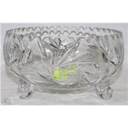 FOOTED LEAD CRYSTAL PINWHEEL DISH