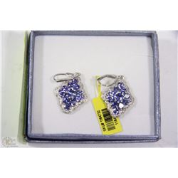 .925 STERLING SILVER TANZANITE EARRINGS