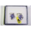 Image 1 : .925 STERLING SILVER TANZANITE EARRINGS