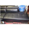 Image 2 : NEW BLACK LEATHERETTE LIFT BACK SECTIONAL