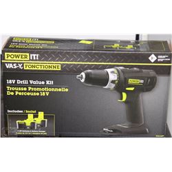 POWER IT 18 VOLT CORDLESS DRILL