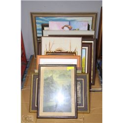 ESTATE COLLECTION OF FRAMED OIL ON CANVASES,PRINTS