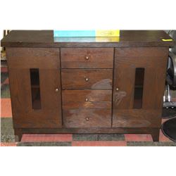 SOLID WOOD 4 DRAWER,2 DOOR CABINET