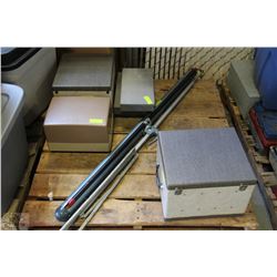 PROJECTOR SCREEN , PROJECTOR AND STORAGE BOXES