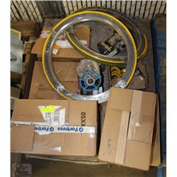 PALLET OF FLANGES INCL. 15"X18", 2" BUTTERFLY