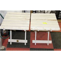 2 VINTAGE WOODS COLLAPSIBLE TABLES