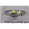 Image 1 : WHITE AUSTRALIAN CRYSTAL LUCKY LADY BUCKLE BANGLE