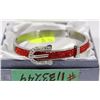 Image 1 : RED & WHITE AUSTRALIAN CRYSTAL LUCKY LADY BANGLE