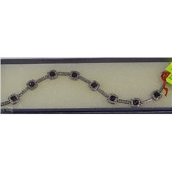 BLACK DIAMOND & DIAMOND 7.5" BRACELET IN PLATINUM