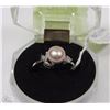 Image 1 : #19-FRESH WATER PEARL &CZ .925 SILVER RING