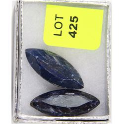 #30-NATURAL ENHANCED BLUE SAPPHIRE GEMSTONES 2PCS