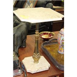MARBLE TOP END TABLE