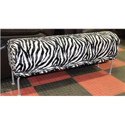 LARGE ZEBRA PATTERN BENCH