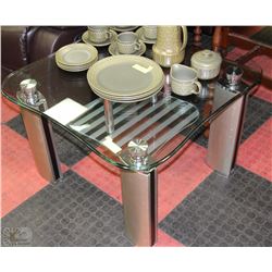 UNIQUE COFFEE TABLE SQUARE GLASS &
