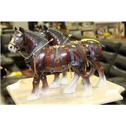 PAIR OF VINTAGE HORSE ORNAMENTS