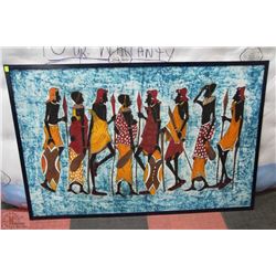 LARGE AFRICAN OIL PAINTING